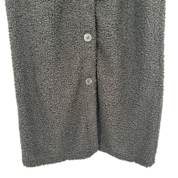 Prologue Black Textured Bouclé Sleeveless Sweater Vest Coat Size Medium NWT - Picture 5 of 8